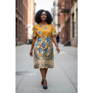 ASOS Women's Floral Print Short Sleeve Dress